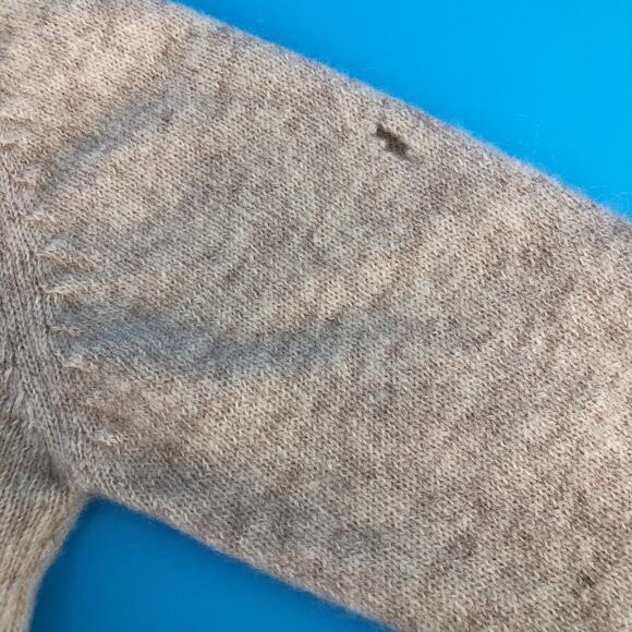 90s cable knit wool crewneck sweater 1990s vintage - Picture 5 of 5